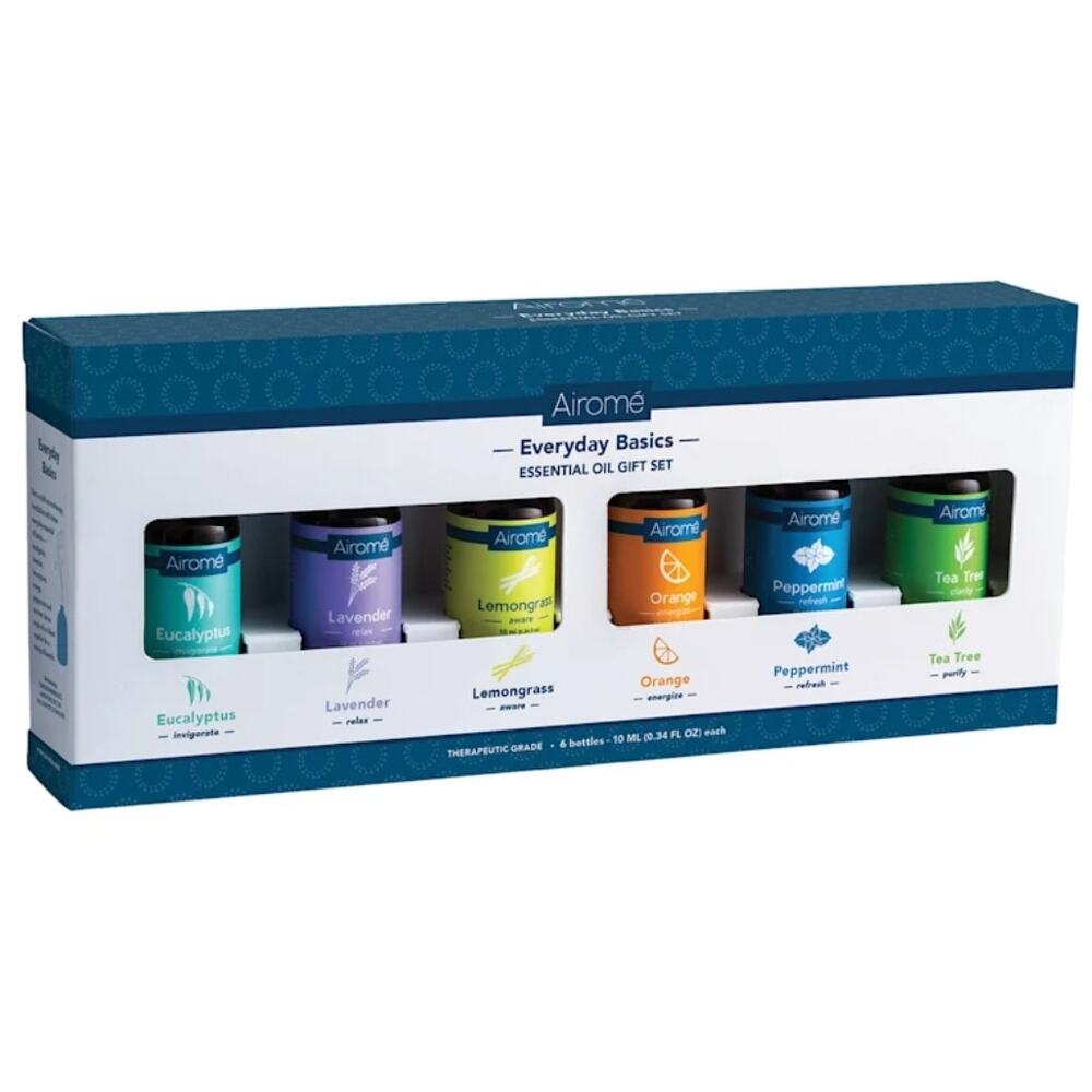 Airome Everyday Blends Essential Oil Gift Set qty 6 10oz bottles